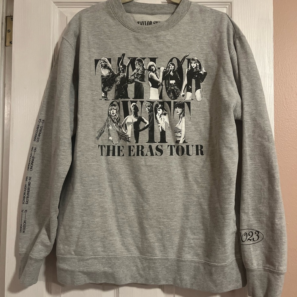 Taylor Swift The Eras Tour Gray Crewneck Sweater